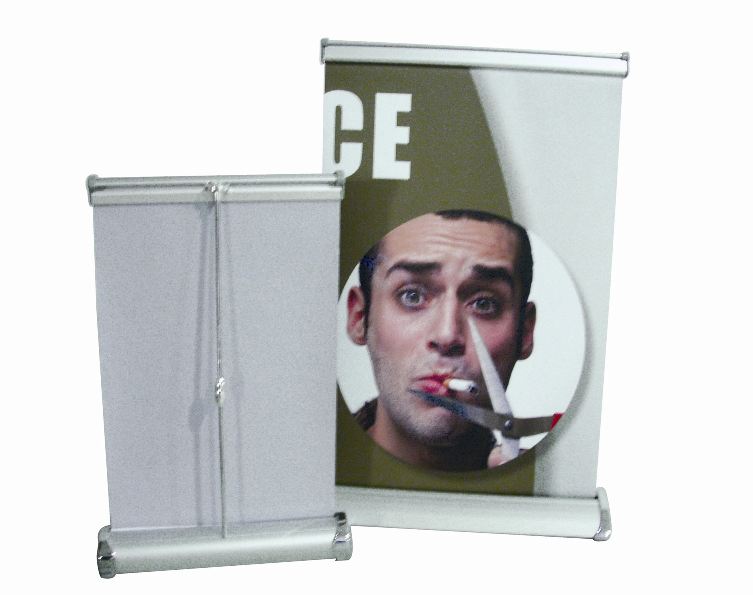 
 Выдвижная подставка для баннеров, Настольная мини-подставка для баннеров  