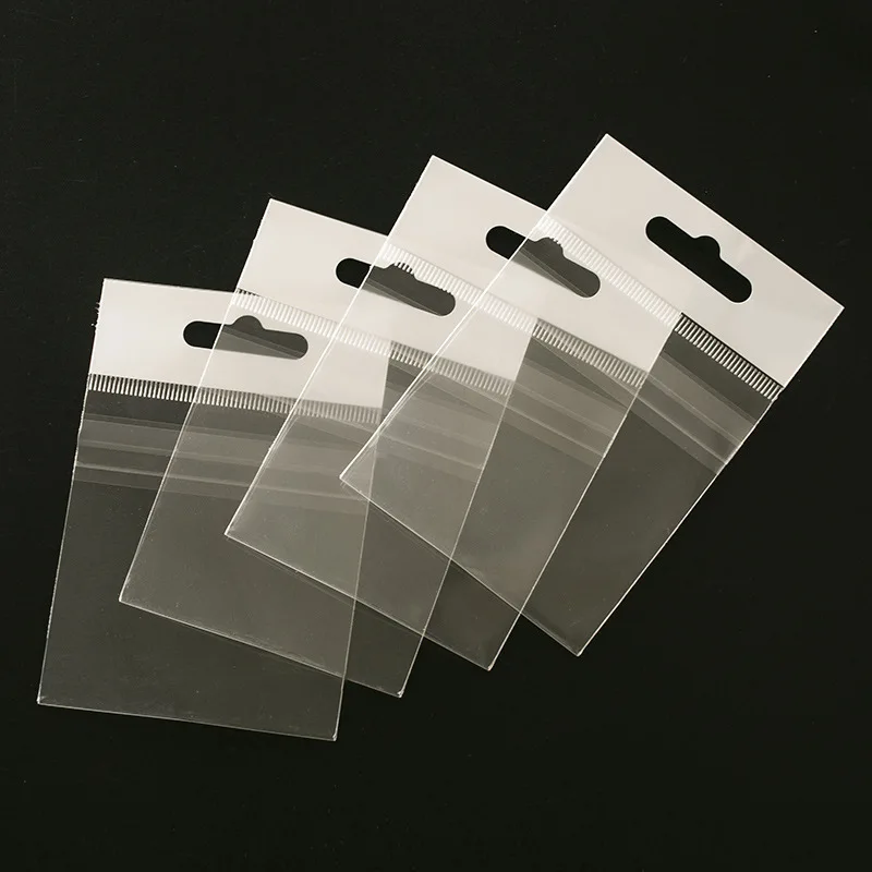 Custom Logo Clear BOPP PET BOPP Adhesive Self-Seal Bags Balloon Packaging CPP Plastic Gravure Printed Hanging Header Hole Card