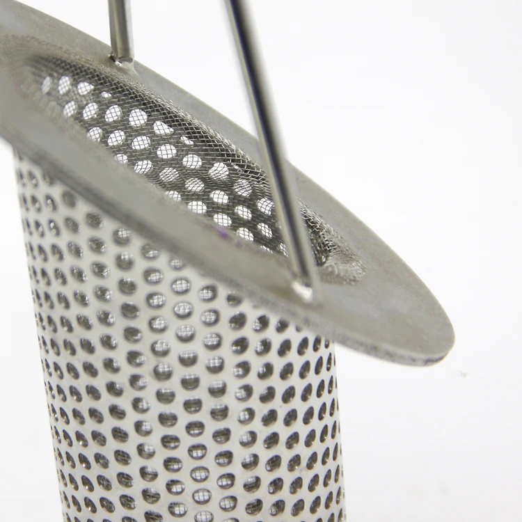 customized 316  stainless steel basket strainer filter screen for oil filtration and cleansing