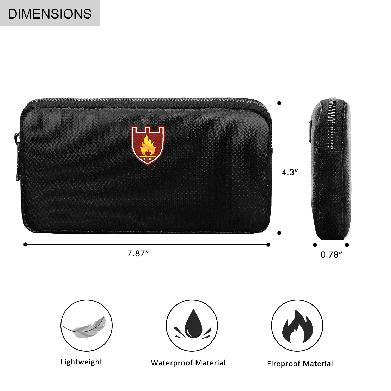 High quality waterproof and fireproof safety storage bag fireproof battery money bag power supply storage bag