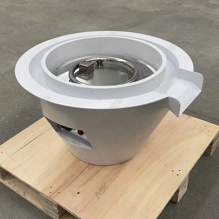 Unique Style Natural Gas Pool Water Heater Outdoor Fire Fountain Gas Fire Bowl Water Curtain Fire Pit with Ignitor