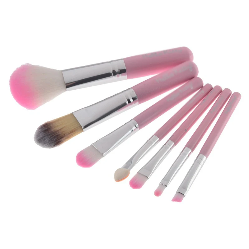 Cosmetics Makeup Brush Sets Pink Cute Design Kitty 7 Pcs Makeup Brushes Set