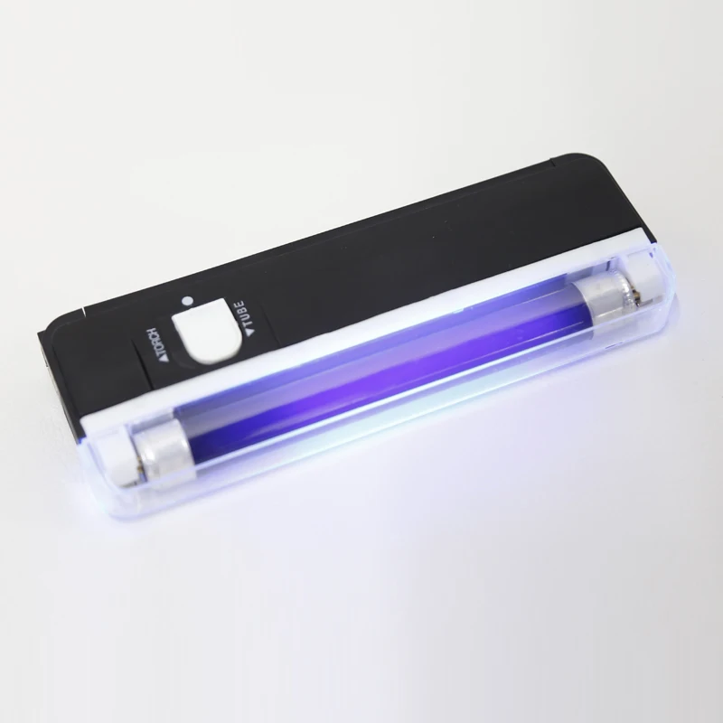 DC-01-3 Portable 2-in-1 Mini UV Lamp Money Detector Handheld Euro Banknote & Cash Bill Checker Features Light
