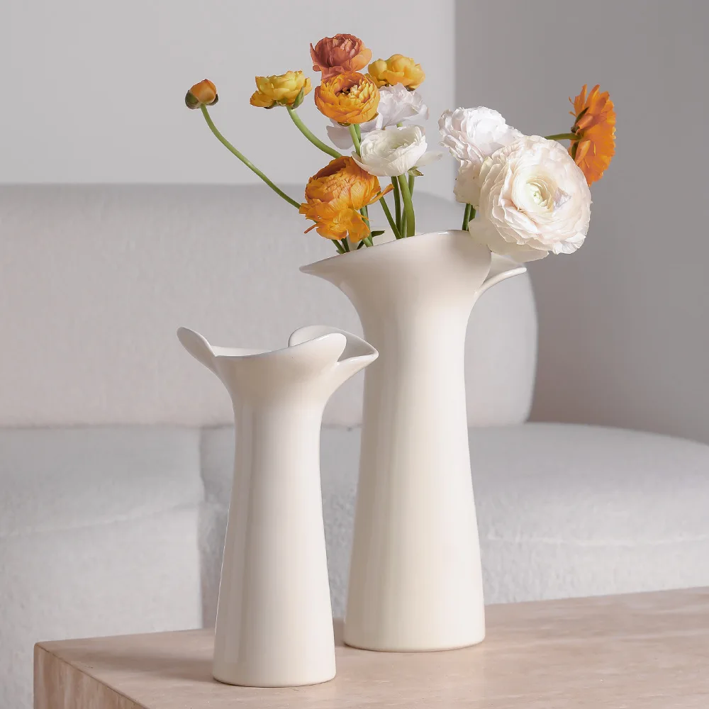 Home Interior Tableware Decor Home and Wedding Decoration Ikebana flower Italian Ceramic Bud Vase Black Wholesale