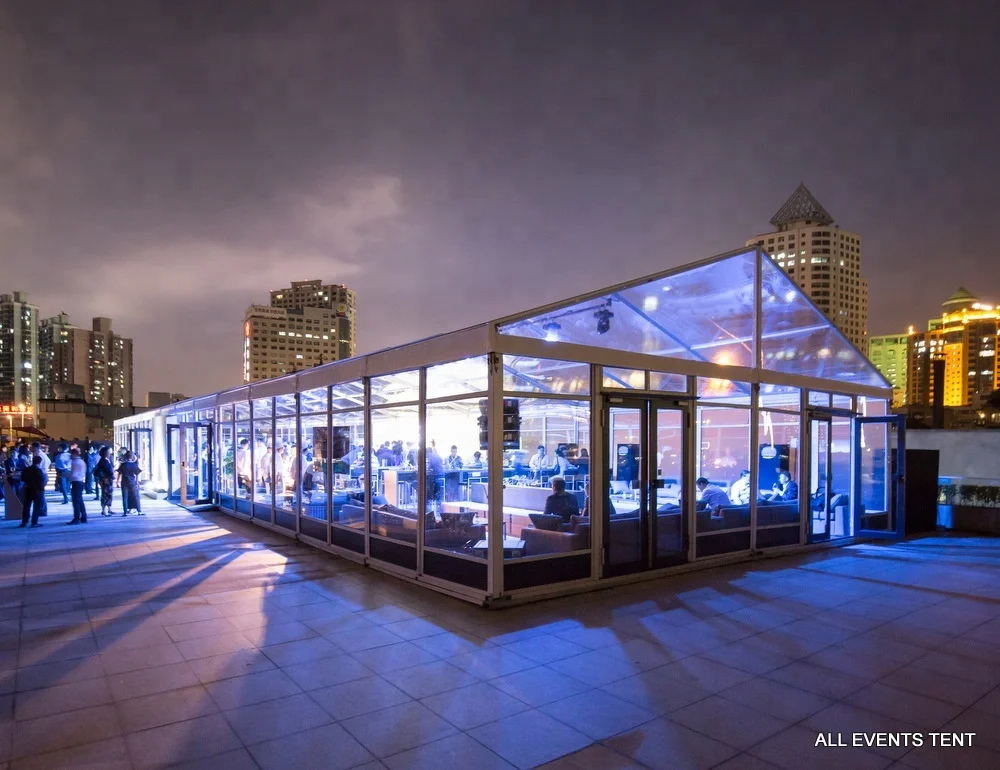 Luxury transparent clear roof tents for weddings banquet