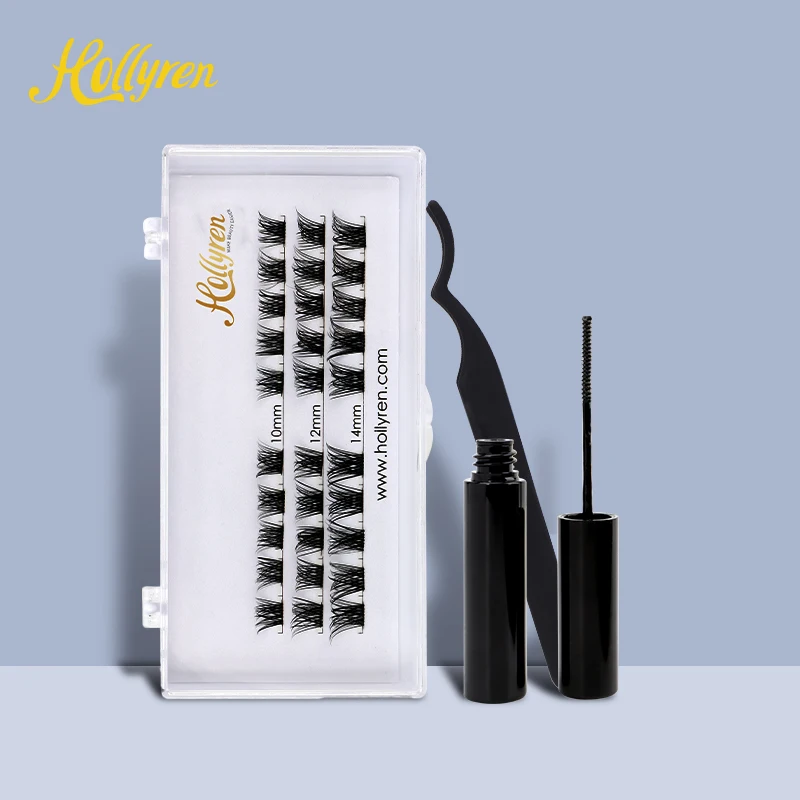 Custom Private Label Diy Eyelash Extension Clue Hollyren Wholesale Price Diy Self Application Lash Glue For DiyLash Cluster