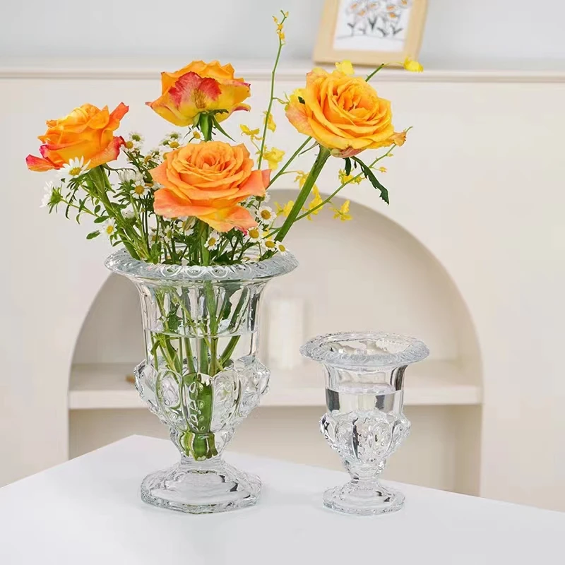 Trumpet Vases for Wedding Centerpieces Heavy Duty Tall Glass Holiday Party Celebrate Transparent Modern Large Glass Holder-large