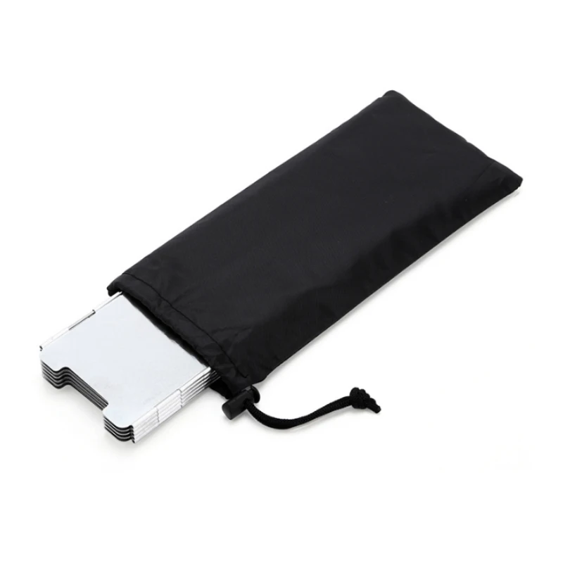Outdoor Windshield 10Pcs Portable Alloy Foldable Stove Windscreen Camping Stove Wind Deflector Aluminum Plate Camping For Picnic
