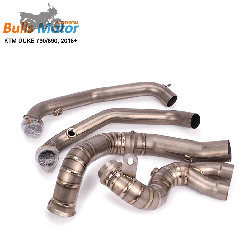 High Performance Titanium Exhaust For KTM Duke 790 890 Exhaust Headers Decat Pipe Muffler Slip On Middle Link Pipe Full Line