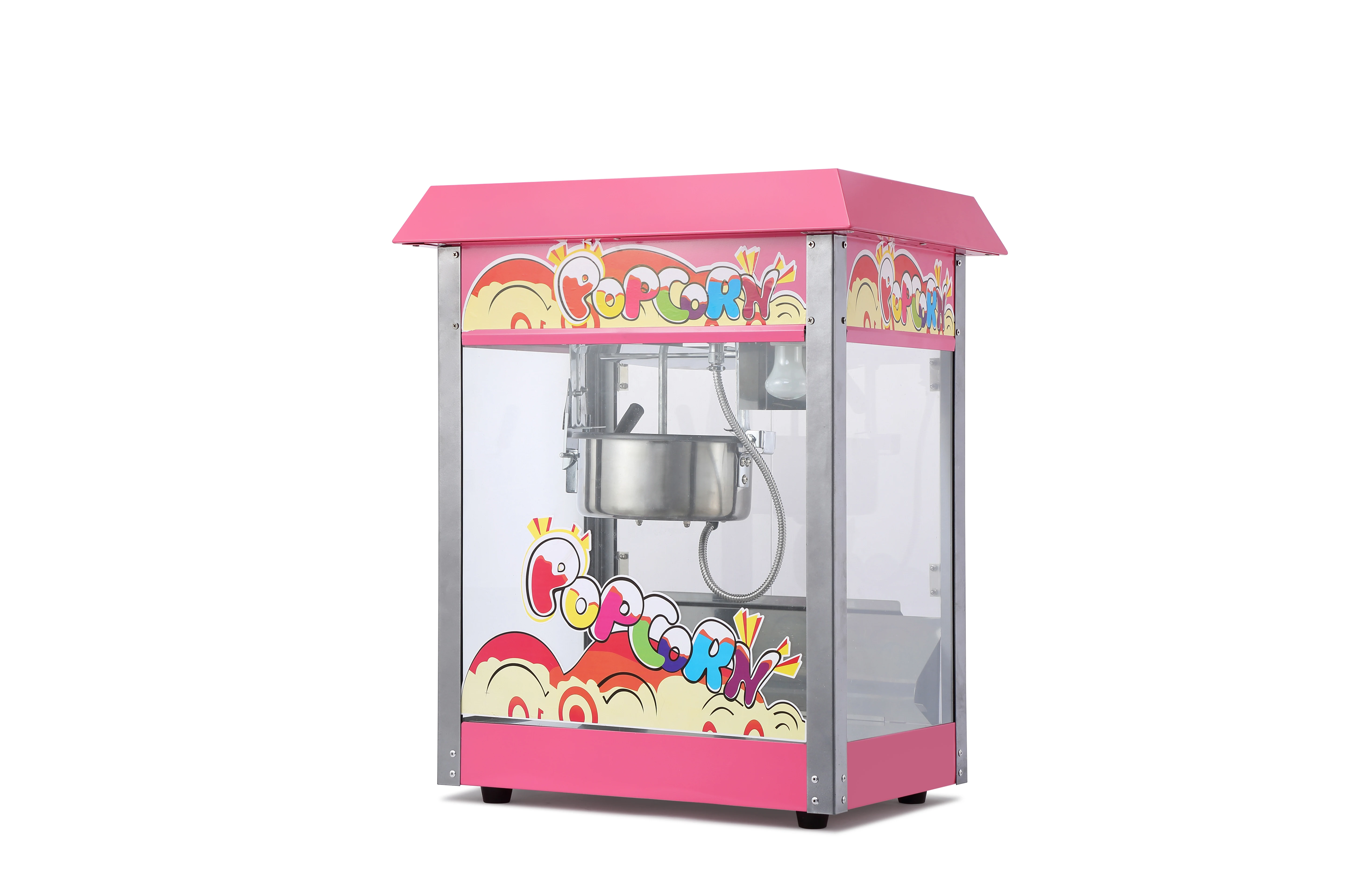 Double pot kettle sided 16oz caramel pop corn industrial caramecommercial 16 oz ounce popcorn make machine maker price electric