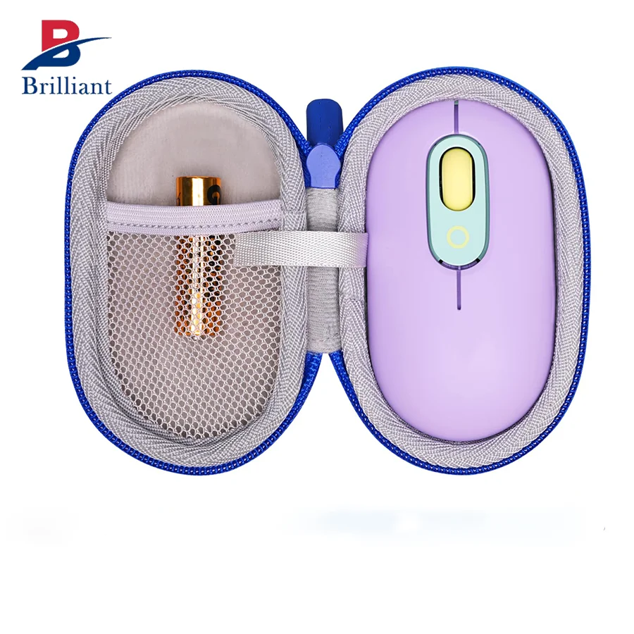 Brilliant Custom Purple Eva Mouse Case For Logitech POP & Pebble Mouse 2 M350s/M350/M355/M340/i345 Wireless Bluetooth Mouse