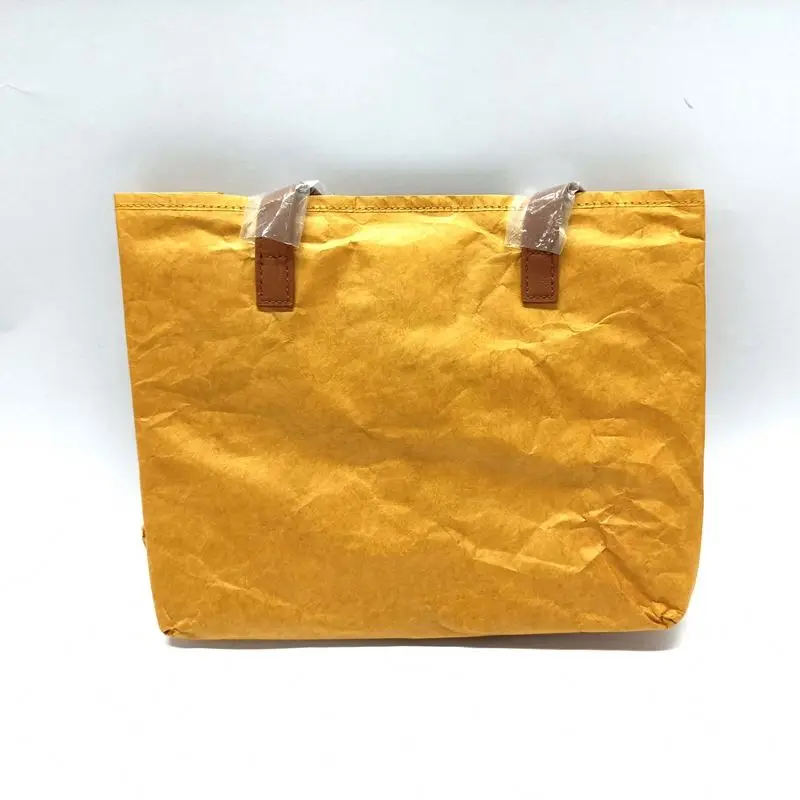 Waterproof Eco Friendly Paper Lightweight Leakproof Insulated Brown Reusable Thermal Pack Snack Work Picnic Tyvek Lunch Bag