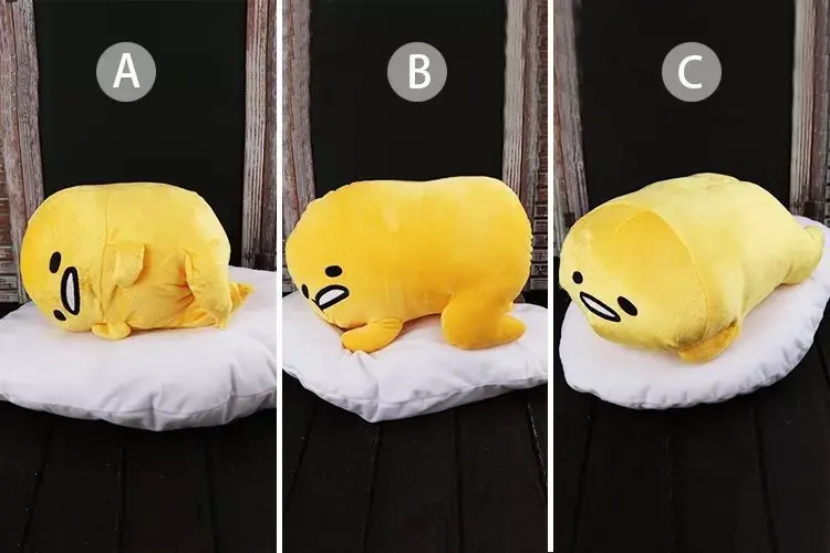 Hot Sell Soft Gudetama Lazy Egg Charm Toy Lovely Cartoon Cute Lazy Eggs Soft Stuffed Plush Doll Pillow