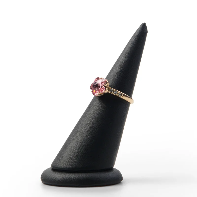 
Nice PU leather White&Black Ring Display Holder Finger shape for Ring Organizer Stand Jewelry Exhibition Storage 