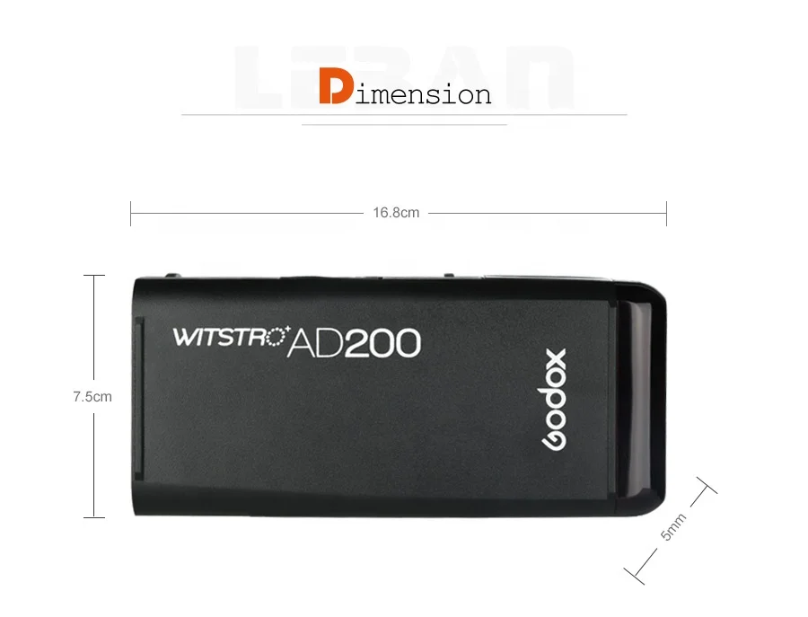 Карманная вспышка Godox AD200Pro 2 4G TTL Speedlite Flash Strobe HSS с литиевой батареей 2900 мАч Вт и неизолированной