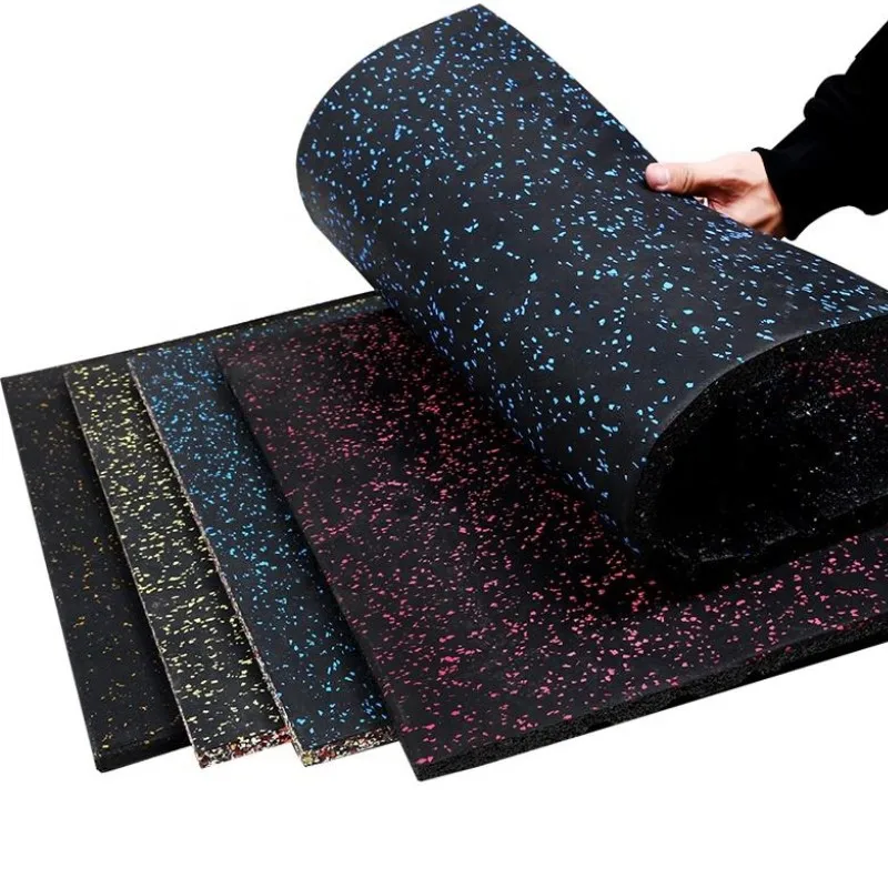 Hot Sale SBR Rubber Gym Mats Elastic Weight Lifting Gym Rubber Flooring Tiles Gym Rubber Floor Mat With Epdm Granules