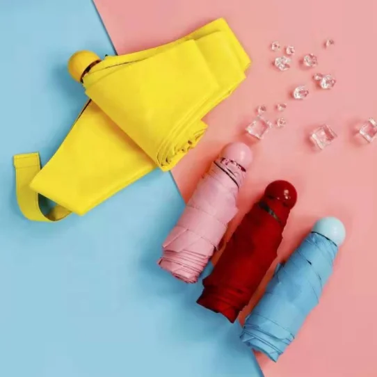 Мини зонт для кошелька 5-кратный купальный костюм с защитой от ультрафиолета 50 анти-уф компактный зонты дождя и солнца Супер Легкий Маленький Карманный Зонт