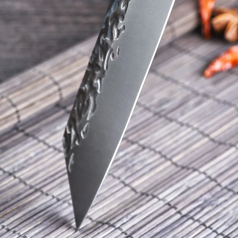 Japanese carbon steel 5Cr15MOV chef kitchen knives cleaver Nakiri meat slcing skinning 6' hammer forged butcher knife