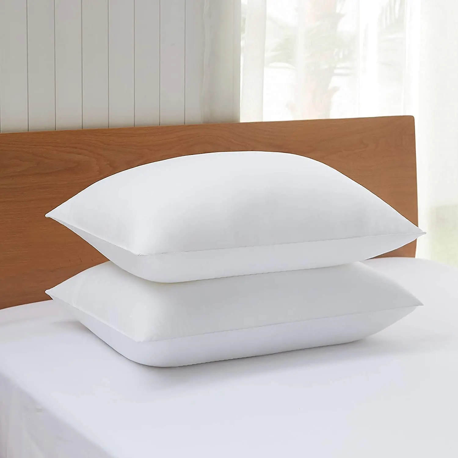 Anyu High Quality Low Price Sale Soft Like Cotton 100% Polyester Filling Materials Brushed Microfiber bed function Pillow