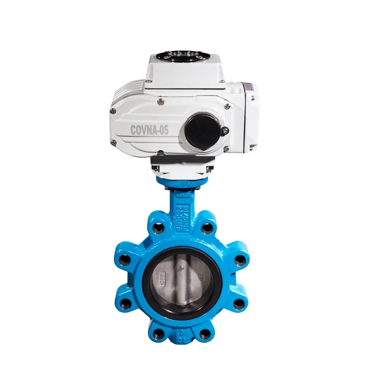 COVNA Cast Iron Lug Type NBR Motorized  Electric Butterfly Valve