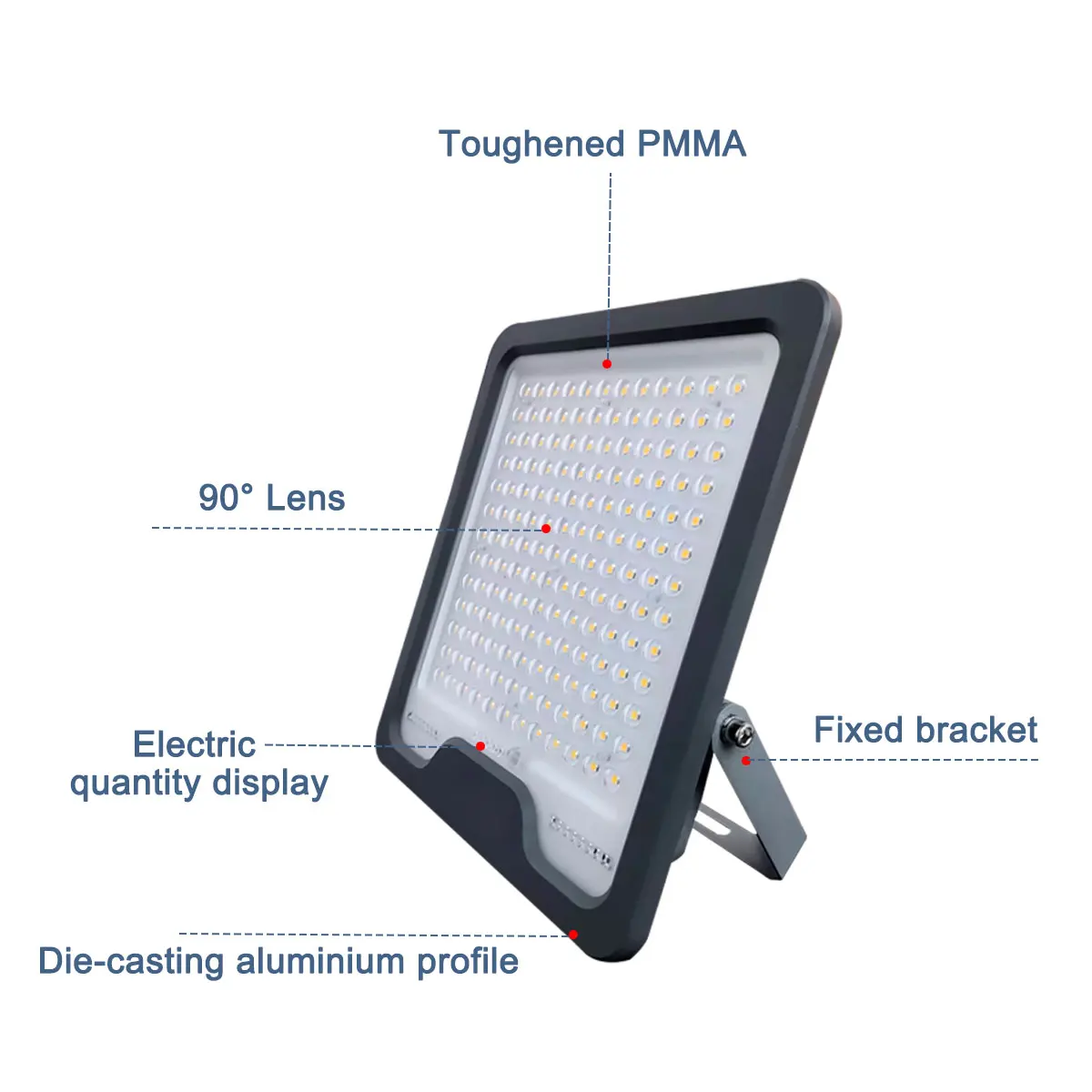 Lens type Luminous 90° Rain-proof IP65 Solar flood light Outdoor