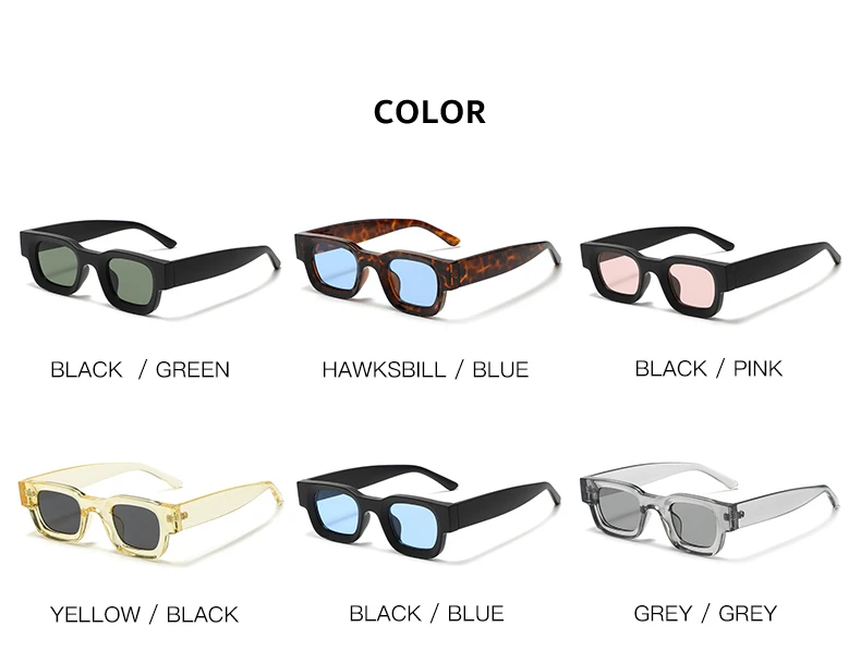 Sunglasses 2022 Modern Cool Square Custom Fashion Shades Personalized Branded New Trendy Small Frame Sun Glasses PC Material