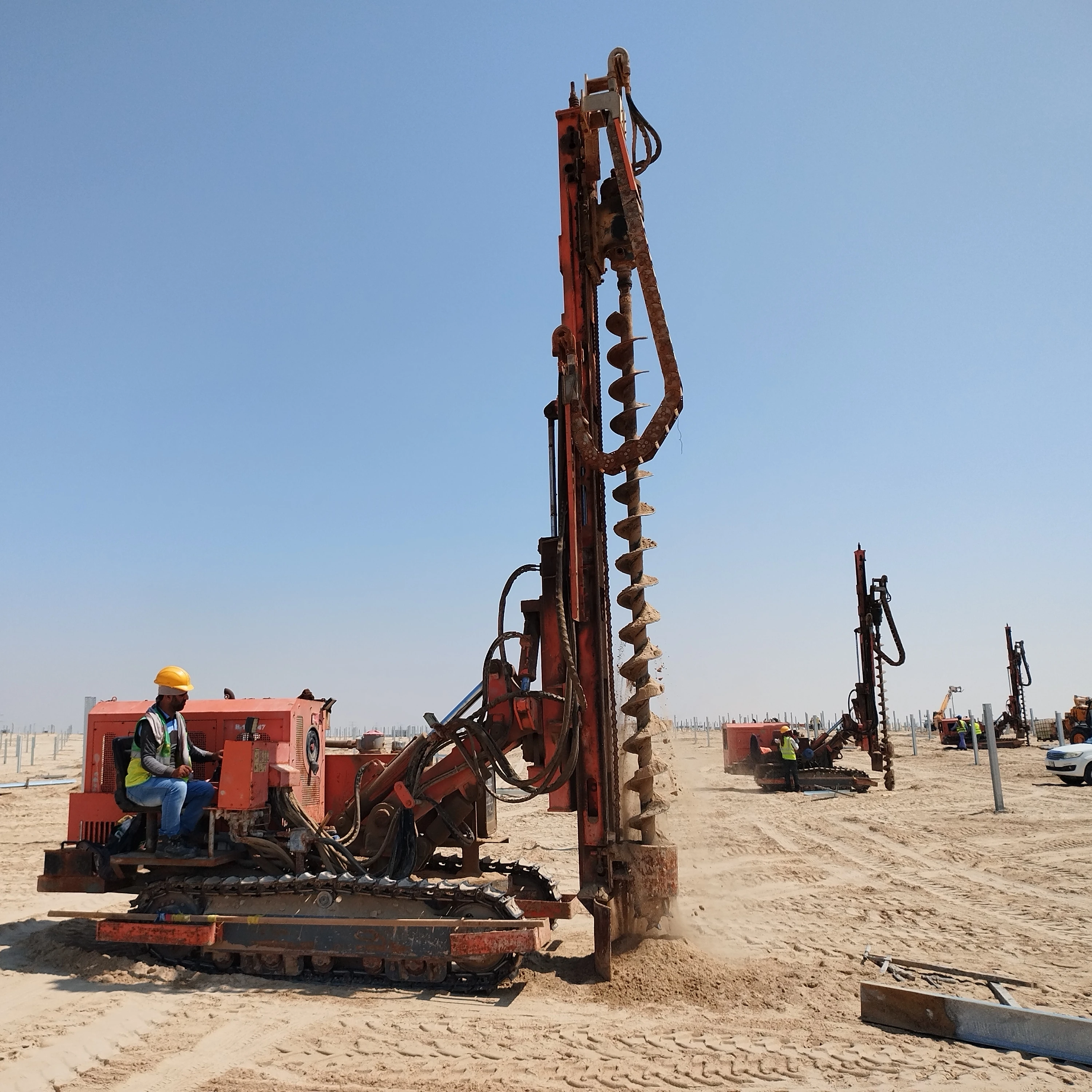 hydraulic hammer pile driver MZ460Y with solar rock drilling