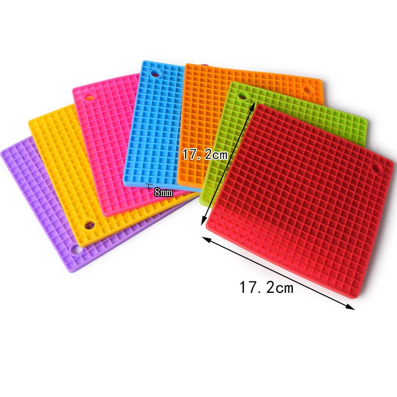 KitchenBowl Disc Cup Heat Insulation Anti-Slip Waterproof Air Fryer Drain Pad Pot Holder Anti Slip Mat Silicone Placemat