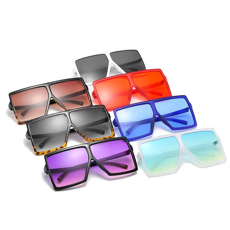  JHeyewear Модные солнцезащитные очки для мужчин и женщин с пластиковой большой квадратной оправой цветными линзами под заказ