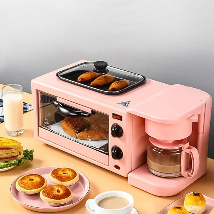 110v 220v in put voltage pink color Multifunctional 3 in 1 Electric Breakfast maker Machine OEM Customized