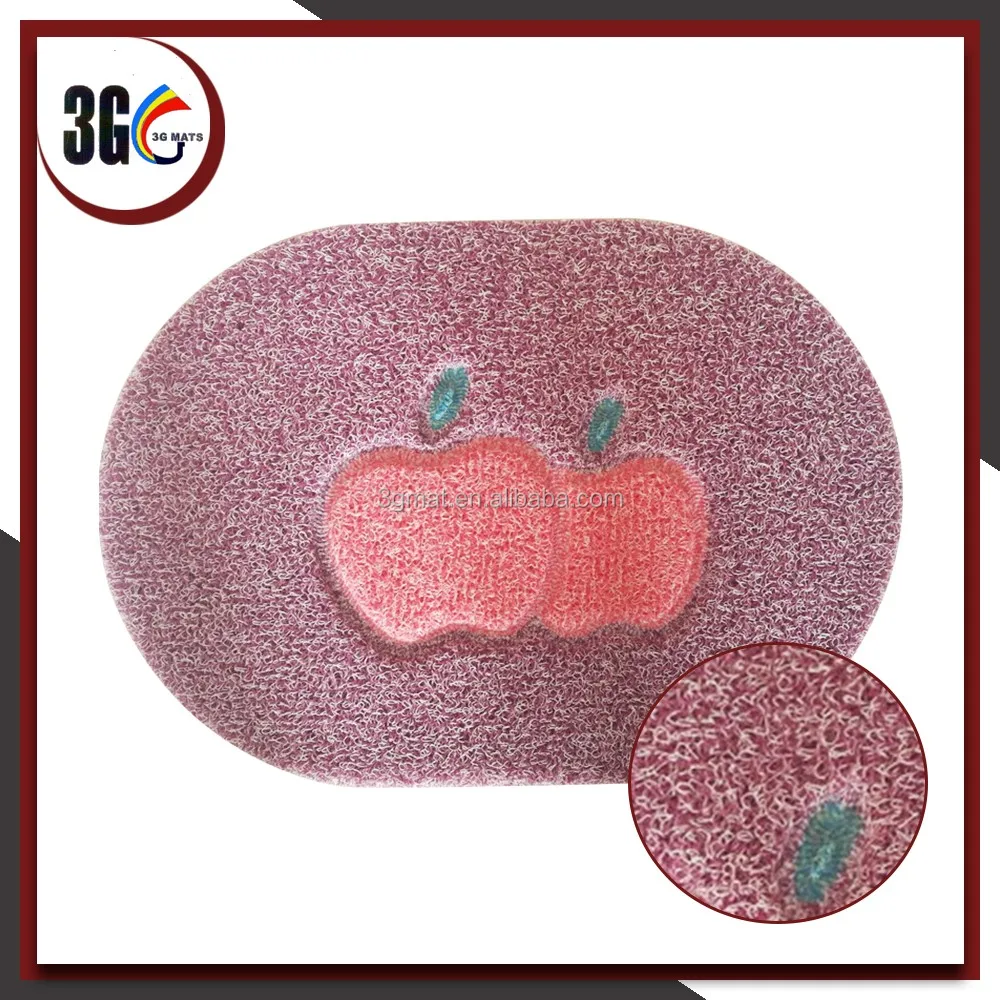 2023 Summer Hot Selling 3G Natural Character Mat Rags and Carpets PVC Washable Wire Coil Mat