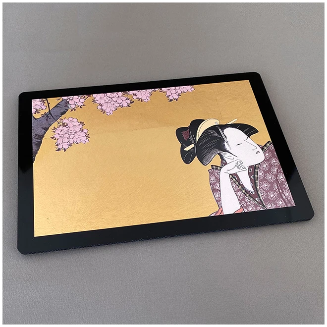 Kanazawa gold leaf fashion acrylic luxury custom gaming pad mouse