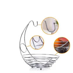 Wire metal vegetables fruit  banana holder stand fruit bowl with banana holder multifunction storage holder  rack