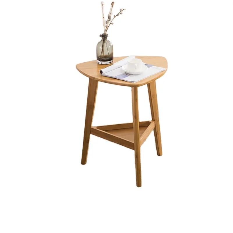 Wholesale Natural Bamboo Wood Small Side Sofa Coffee Table For Living Room