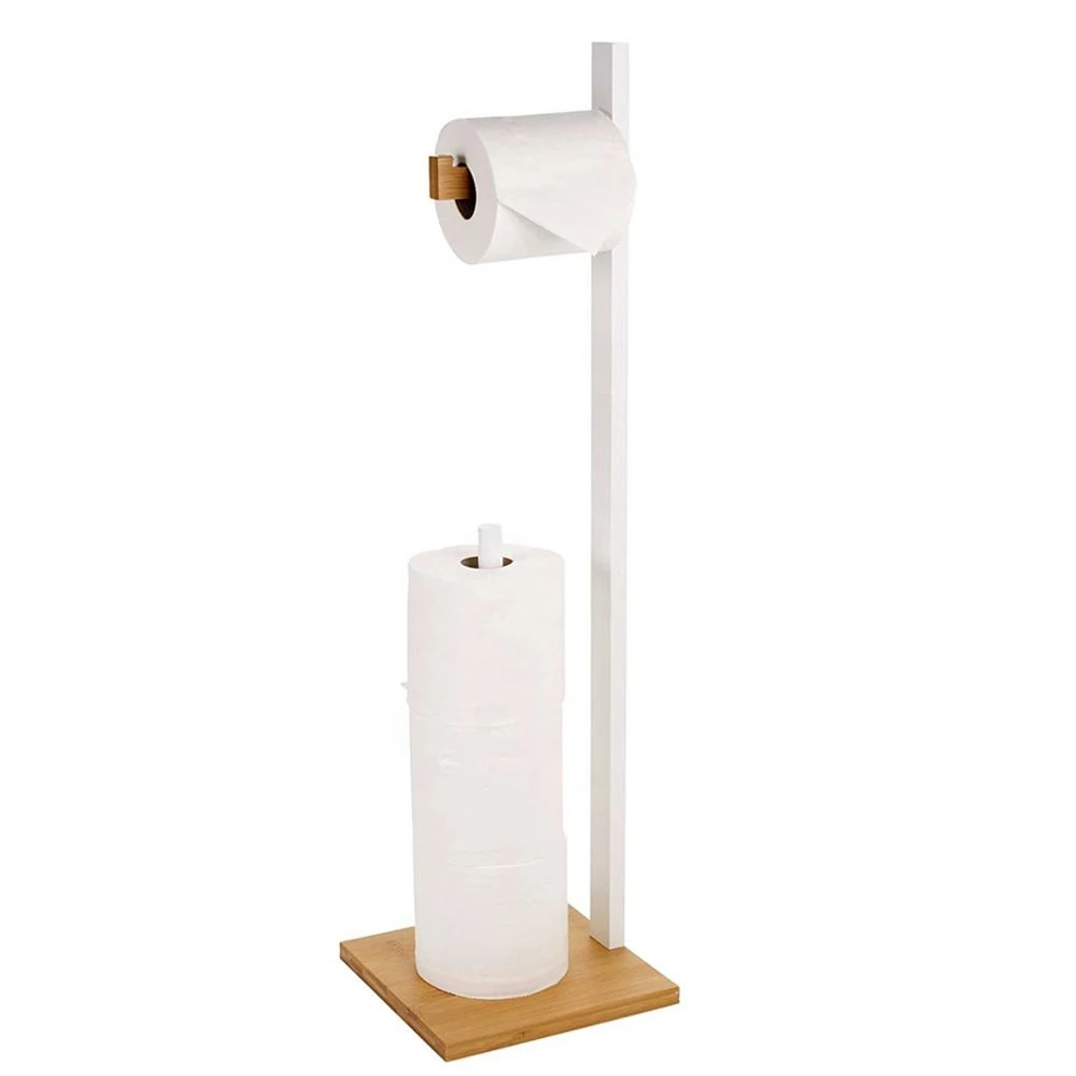 Бамбуковый деревянный свободно стоящий держатель для туалетной бумаги держатель для салфеток Подставка для хранения