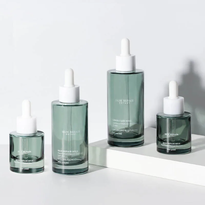 wholesale transparent round glass bottle essential oil bottle with dropper pipette in stock