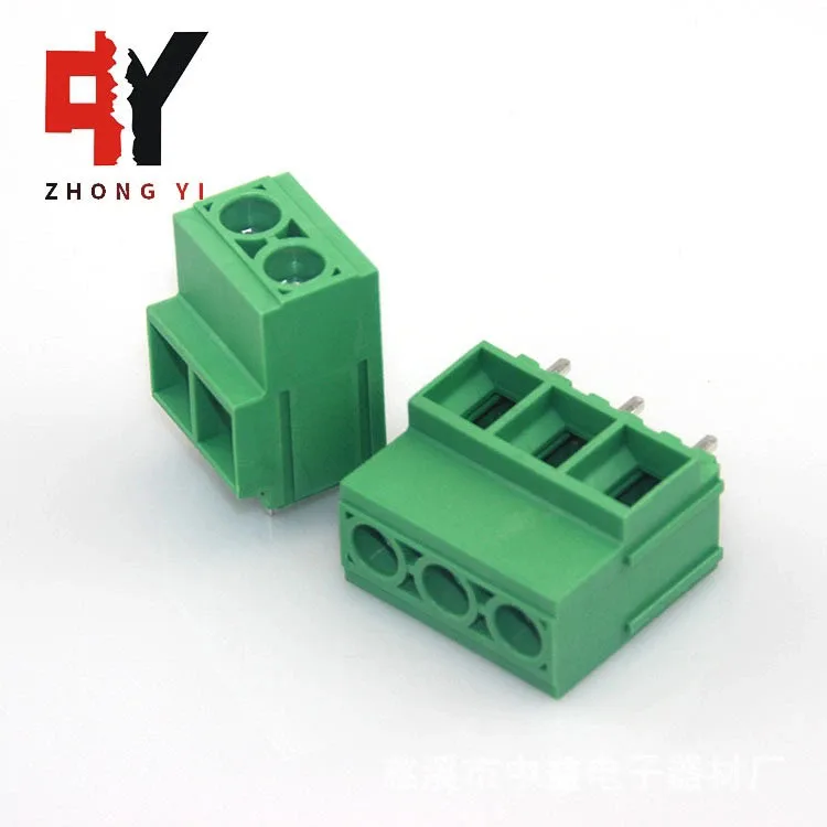 HQ135T electric pcb screw type terminal block wire connector 3 pole