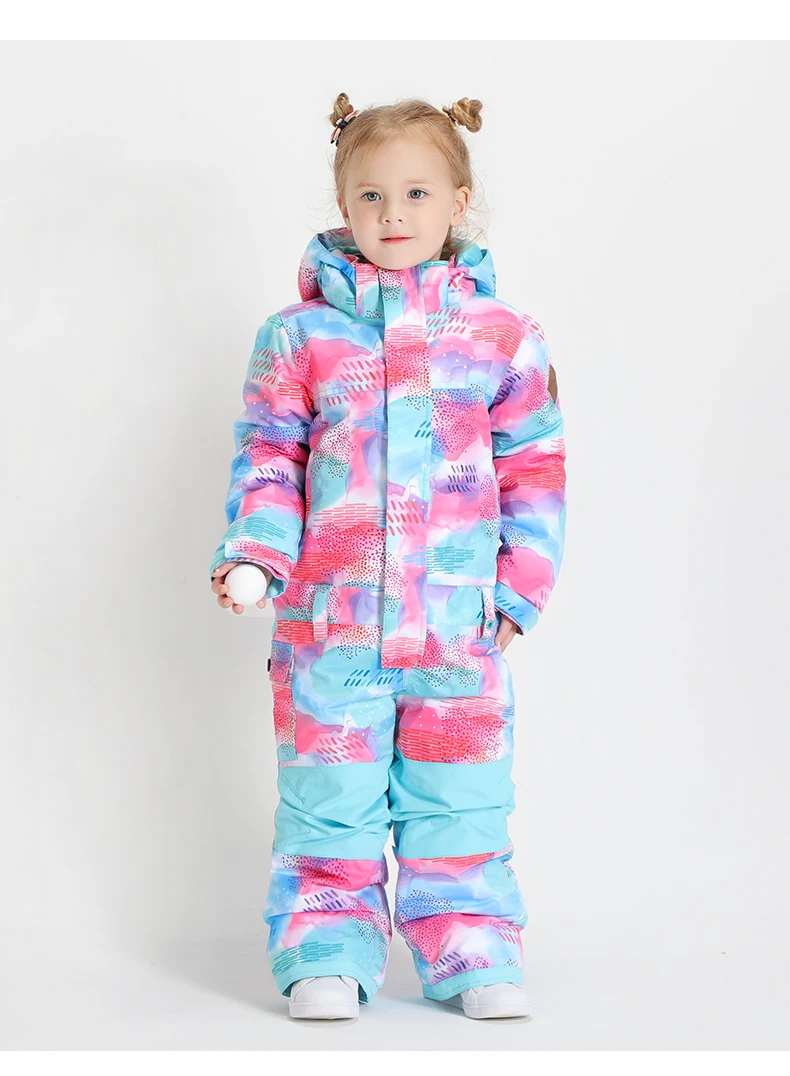 Hot Sales One Set Boys  and Girls Children  Winter Outdoor Skiing Snowboarding Waterproof Sport suit