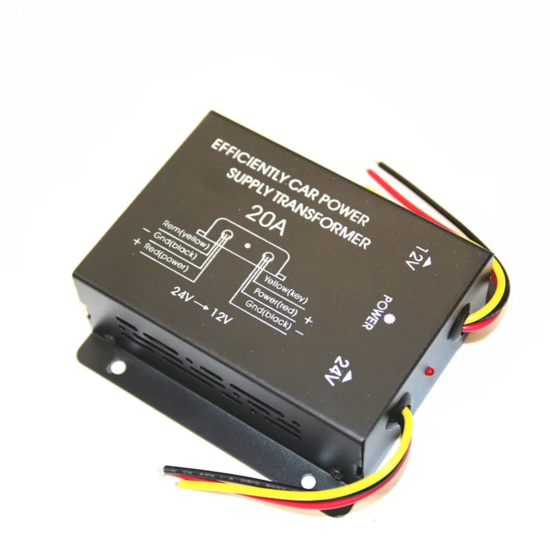 24V to 12V 20A DC DC Converter 20AMP Auto Step Down Converter