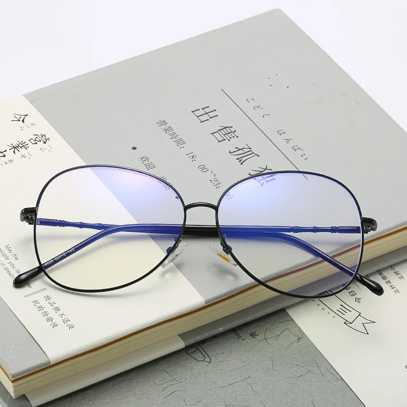 2019 Large fashion glasses woman aviation bamboo joint arm metal optical frame making machine
