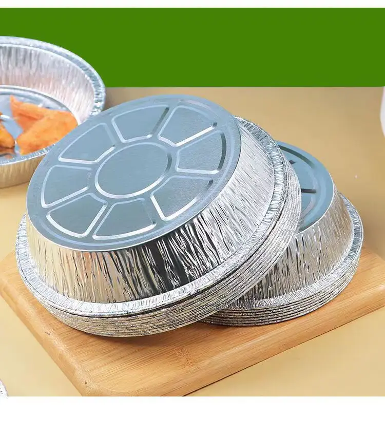 Wholesale  round aluminum foi lcontainer square  aluminum foil food   tray  disposable take away food boxes