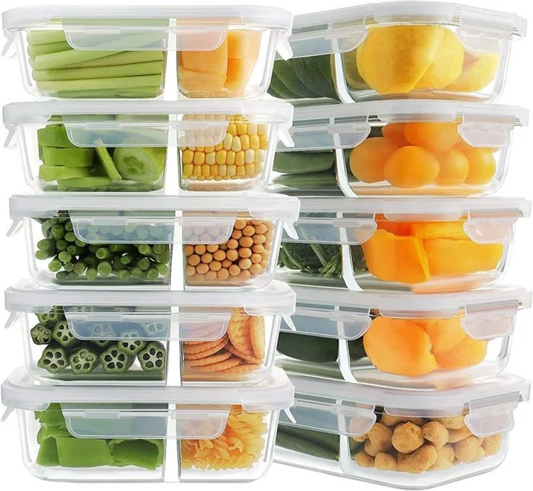 Supplier Premium Quality High Borosilicate Glass Food Container Sets Kitchen Storage Lunch Box Set