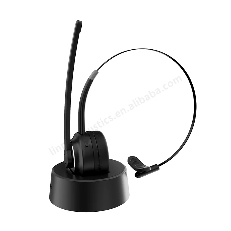 Comfortable wireless with microphone business noise cancelling BT V5.0 headset office mono headset call center  traffic headset