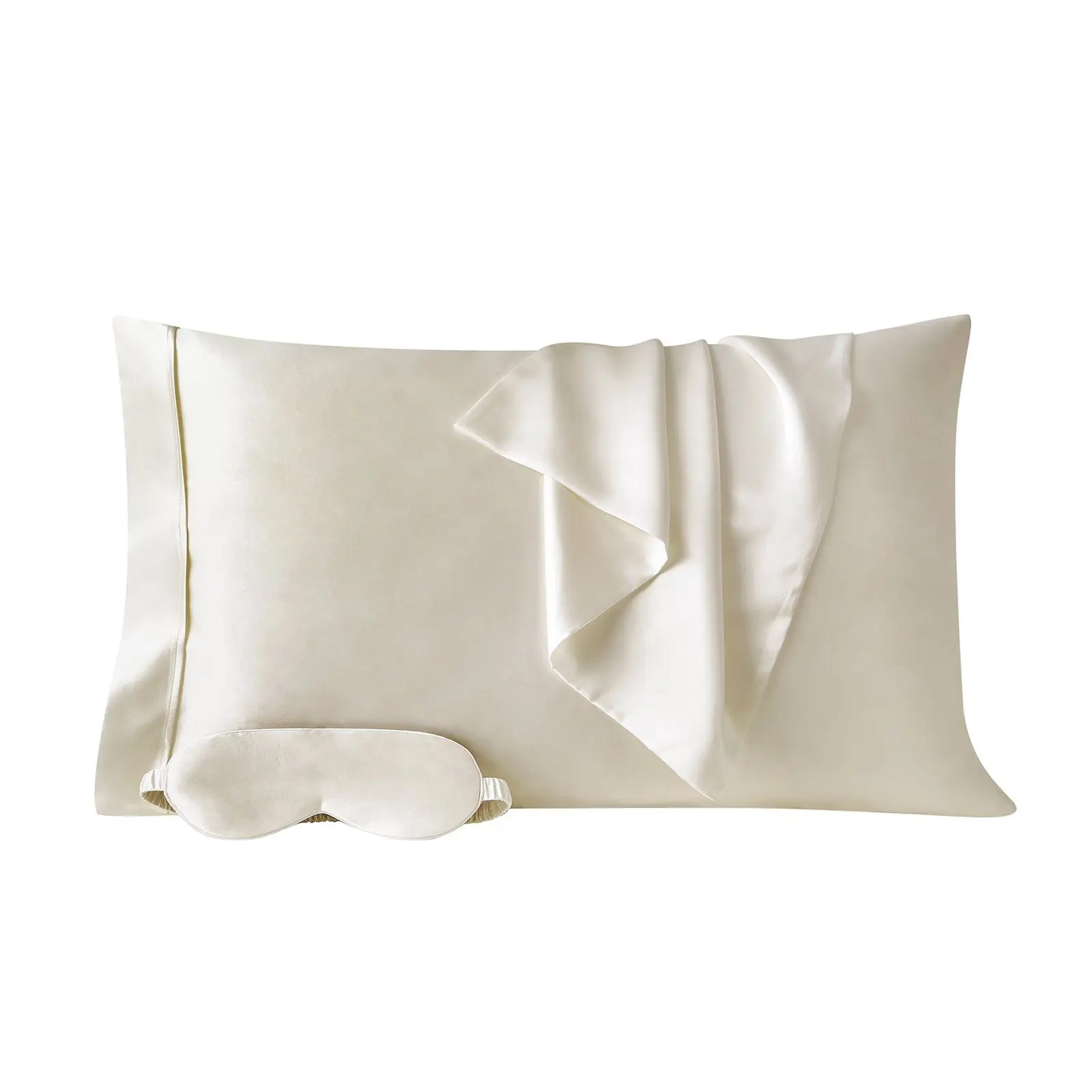 Custom Logo 100% Mulberry Silk Pillowcase and Sleep Eye Mask