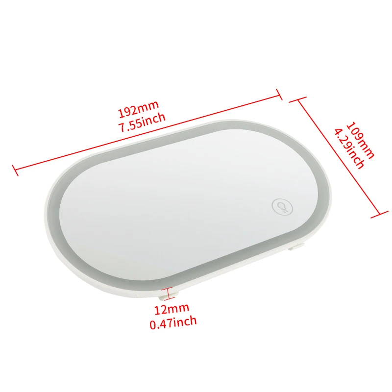 Hot Selling  Auto Makeup Mirror LED Touch Light Car Sun Visor Makeup Mirror Ladies Car HD Makeup Mirror