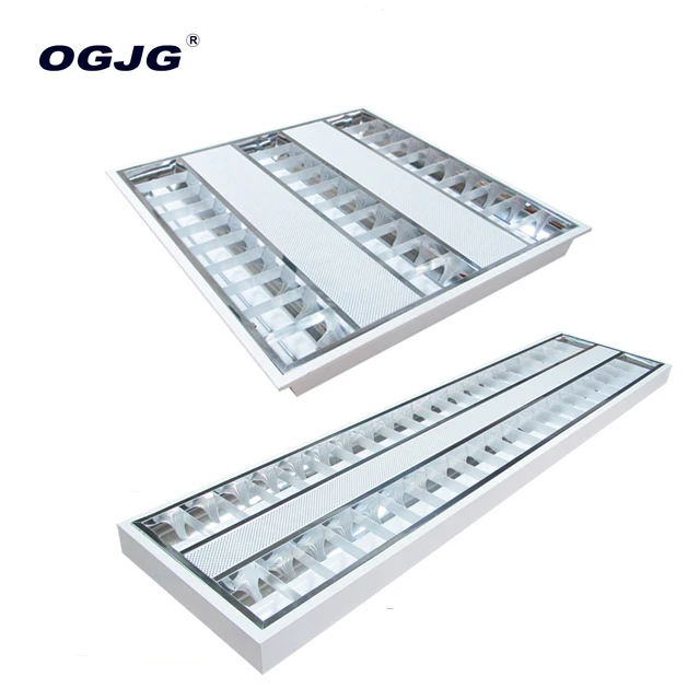 20w 30w 40w 60w anti-glare embedded led troffer light 3000k 4000k 6000k aluminum heat resistant 600*600 school aisle grille lamp