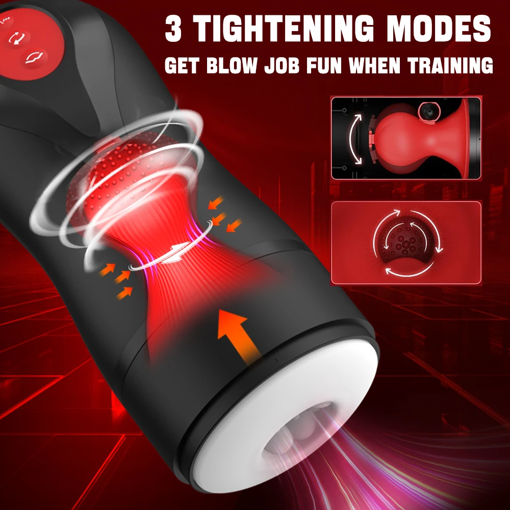 Veni Venus Male Masturbator 3D Realistic TPE Adult Sex Toy with 3 Swirling 5 Sucking 10 Vibration Pocket Pussies for Men GM-506