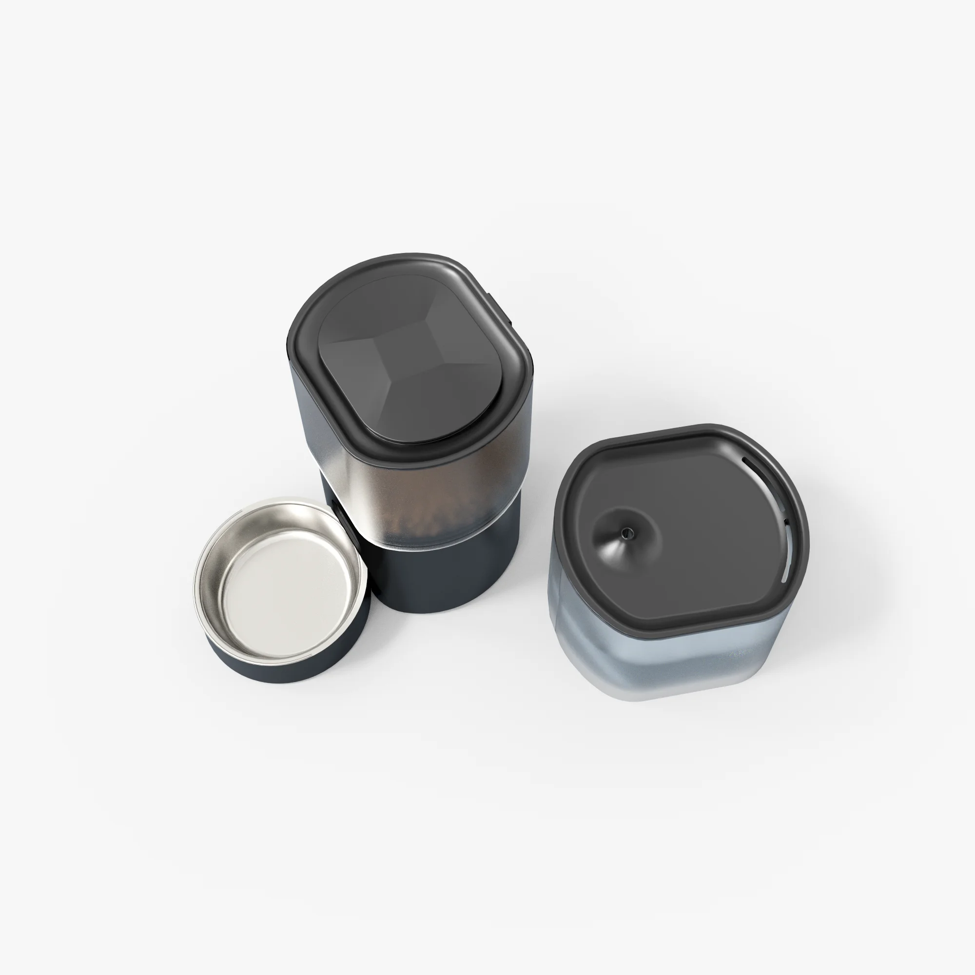 2.5L+3.5L Capacity Automatic Cat Dog Feeder Smart Sensor 2-In-1Tuya Pet Feeder Stainless Steel Bowl