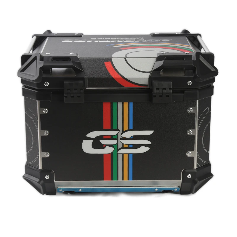 55L Large Size High Quality Metal Saddle Scooter Trunk Luggage Alloy Bracket Box Bandage Rope Motorcycle Top Case Aluminum