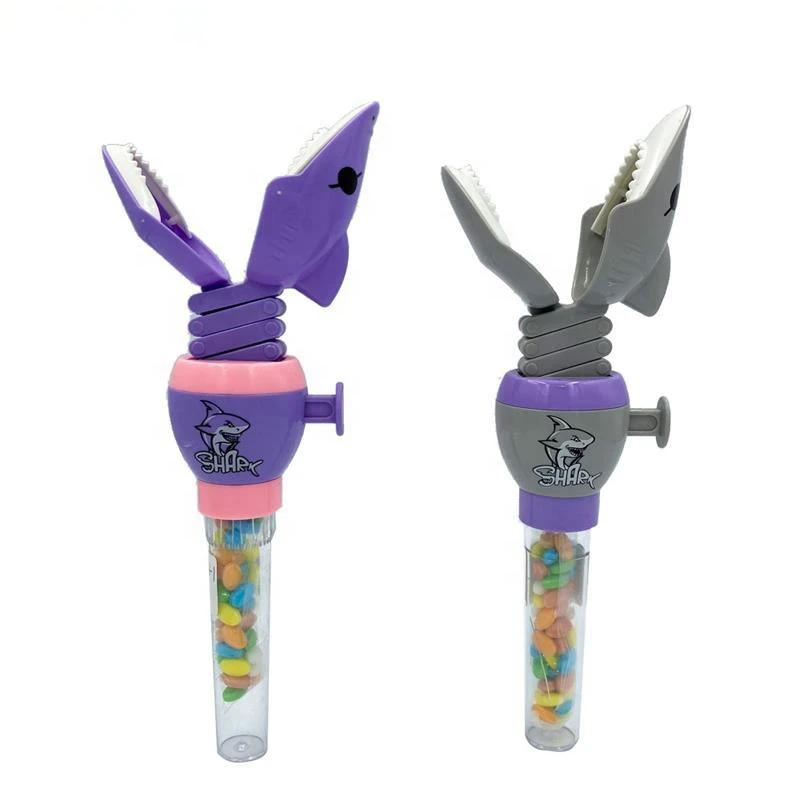 Promotional toys telescopic shark head  fill In candy underwater world toy candy